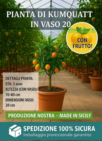 Sadnica kumquata – kineske naranče (teglena posuda – 20) s plodovima